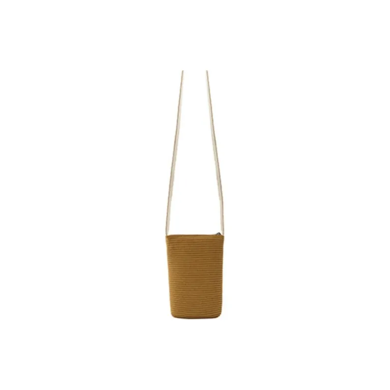MUJI Paper Crossbody Bag Shoulder Bag Medium Size Women's Light Brown-0