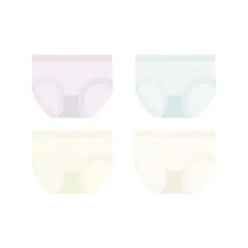 Red Bean Underpants Women's 4 Pack Custard/Soft Pink/Aqua Green/Light Pea Green