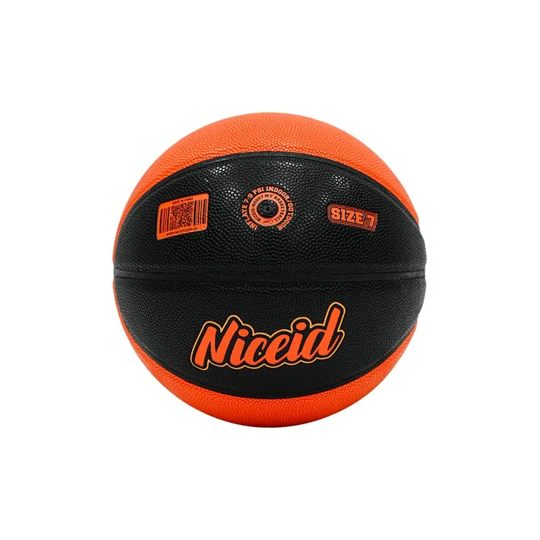NICEID PU Basketball Black Orange Size 7 Ball Training Unisex-0
