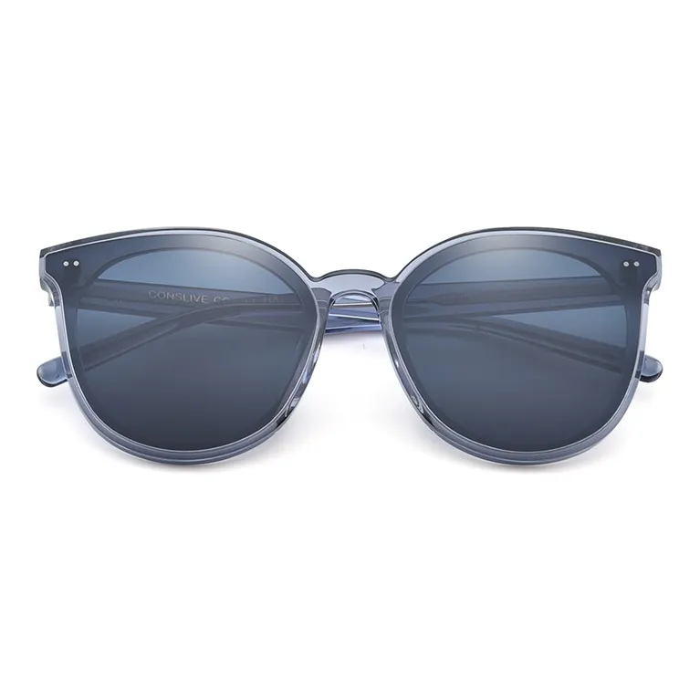Cornstone Plate Frame Round Sunglasses Unisex-4