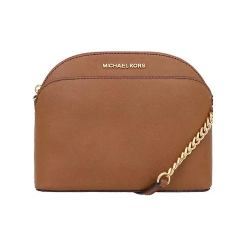 MICHAEL KORS Jet Set Leather Dome Bag, Shoulder Bag, Crossbody Bag Regular Women's Caramel-1