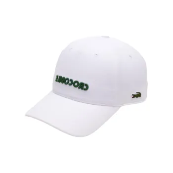 LACOSTE Cotton Baseball Caps Men's White