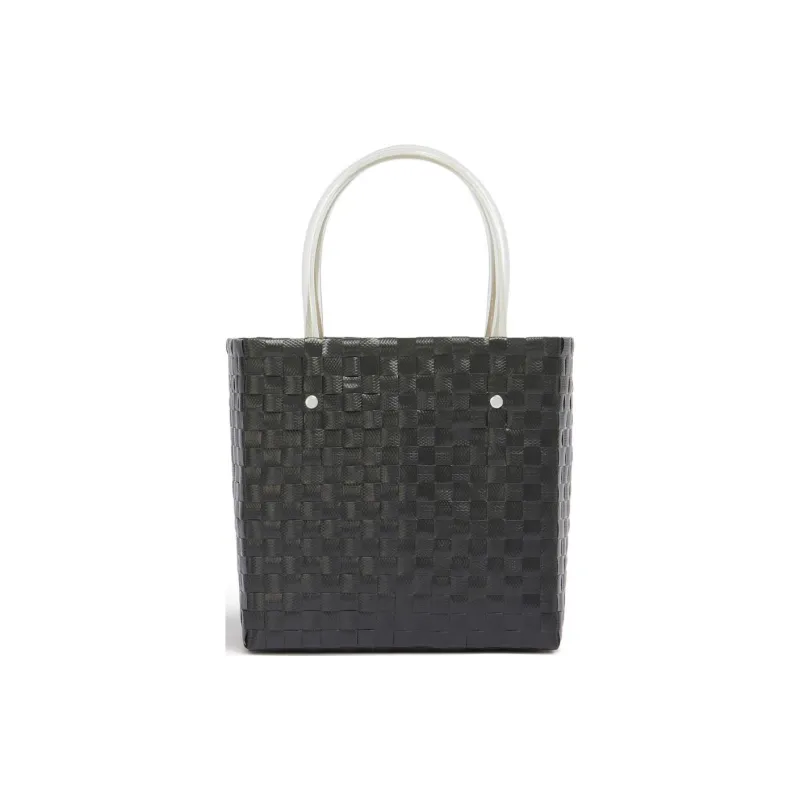 MARNI Basket Series Polypropylene With Cow Leather Basket Bag Handbag Women's Dark Gray-3