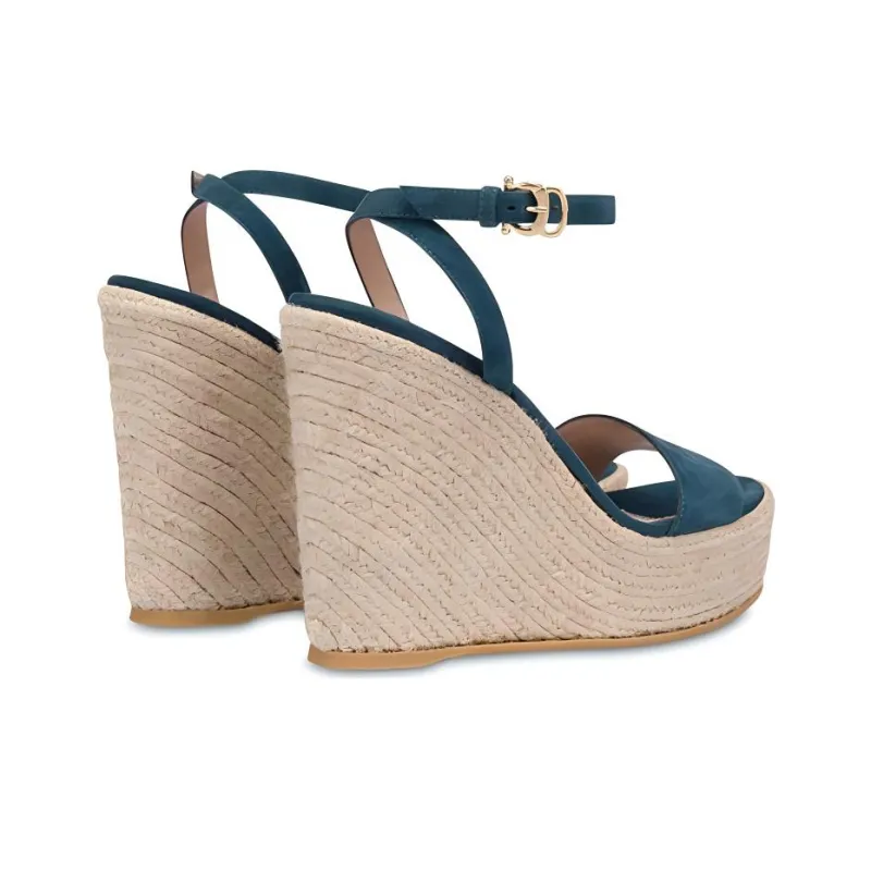 Pollini Playa Strap Sandals 13cm Women's Dark Blue-3