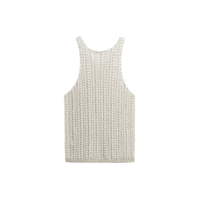ZARA Tank Tops Men White-1