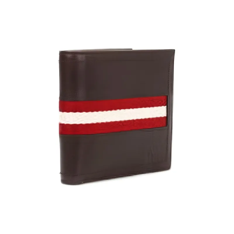BALLY Calfskin Wallet Men's Brown-1