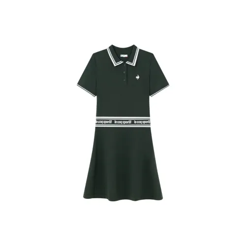 Le Coq Sportif Short-Sleeved Dresses Women's Forest Green