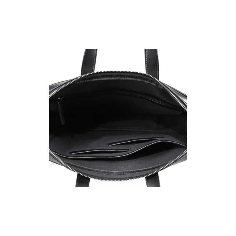 DOSRFINI Nylon Fabric Handbag Crossbody Bag Cross-Body Bag Men's Black-4