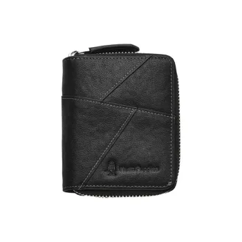 Hush Puppies Cow Leather Card Holder Card Holder Regular Men's Black