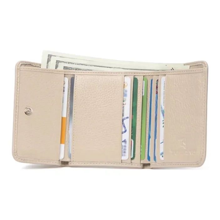 TUCANO Cow Leather Wallet Women's Black/Ecru-5