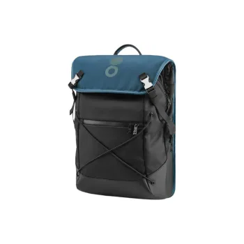 ECHOLAC Fabric Backpack Laptop Bag Medium Size Men's Blue Black