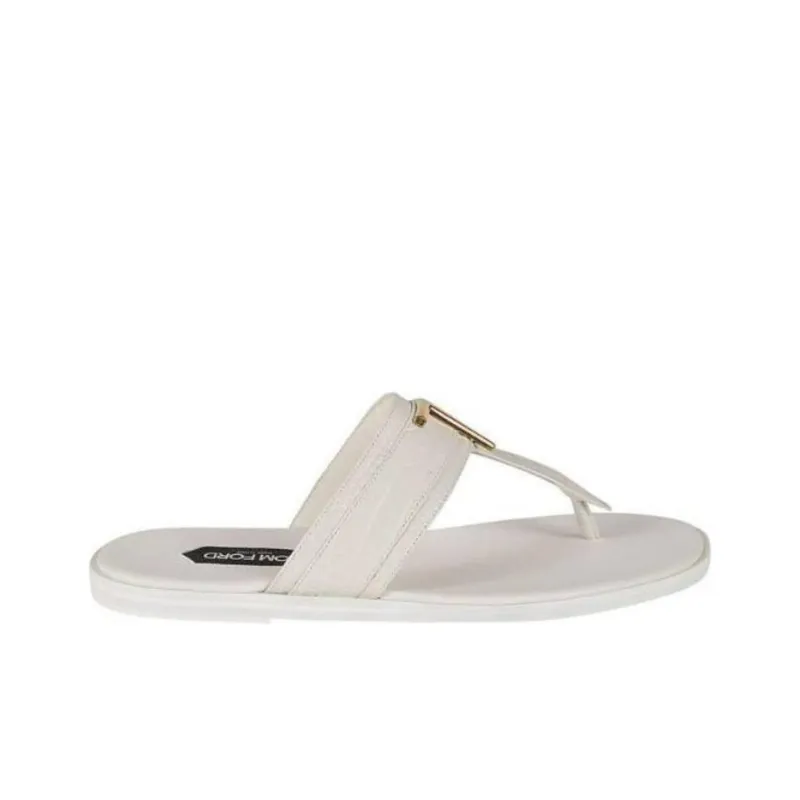 TOM FORD Brighton Flip Flops Men's White-1
