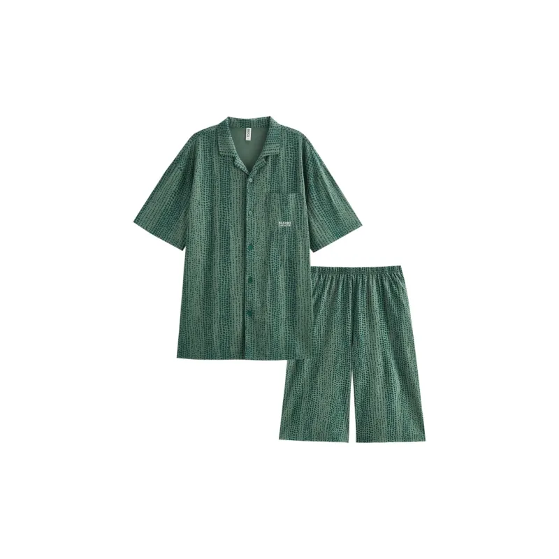 Peninsula City Pajama Set Men's Green-0
