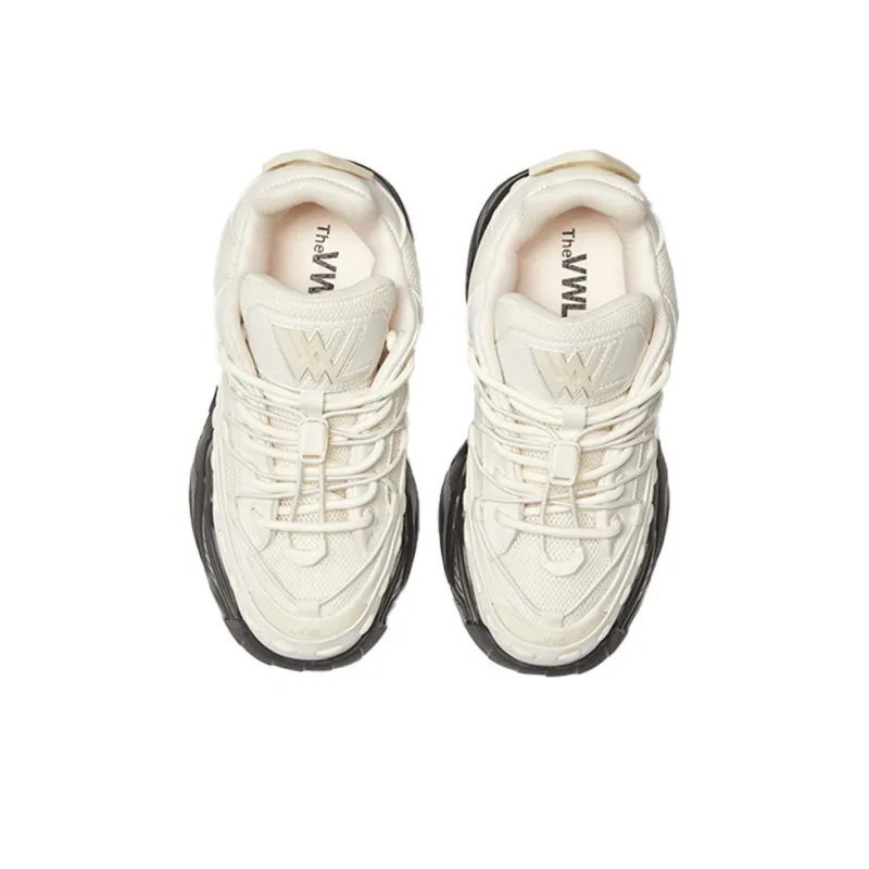 VWL Chunky Sneakers Unisex Mid Top Beige/Black-4