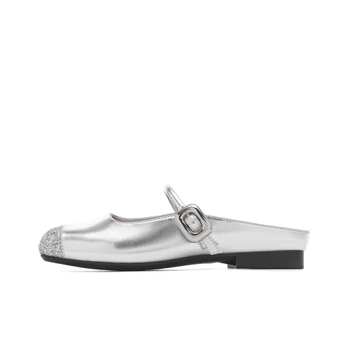 EBLAN Wrap toe Slippers Women's Silver