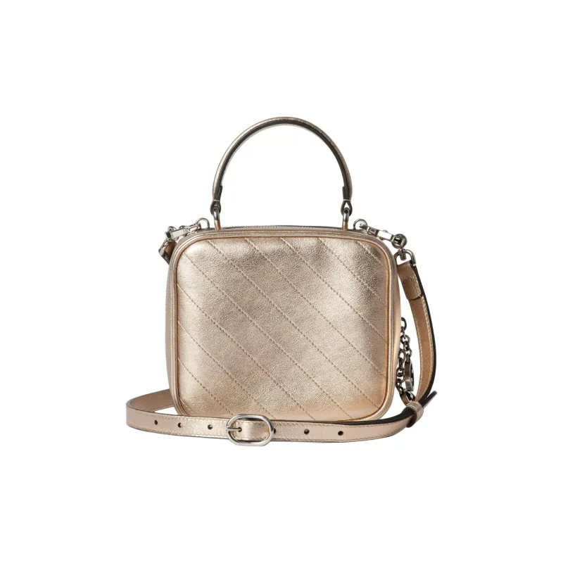 GUCCI Blondie Leather Shoulder Bag Crossbody Bag Handbag Small Size Women's Gold-3