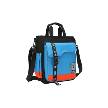KAKAXI Microfiber Leather Backpack Regular Men's Navy Blue/Blush Pink