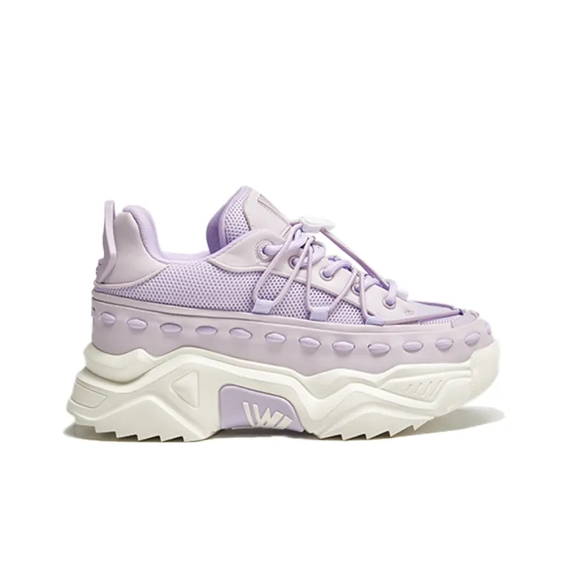 VWL Slip Resistant Mid Top Chunky Sneakers Women's Light Purple-1