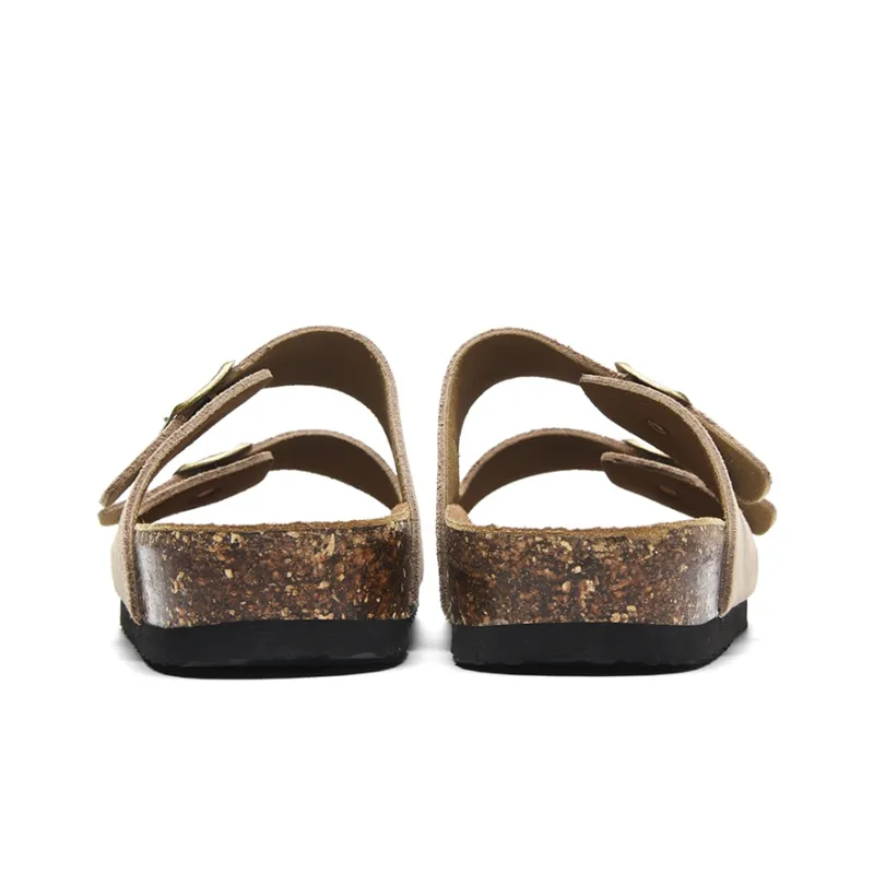 HLA Beach Sandals Men Black Khaki-8