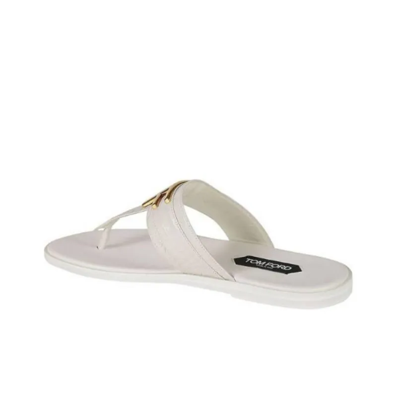TOM FORD Brighton Flip Flops Men's White-3