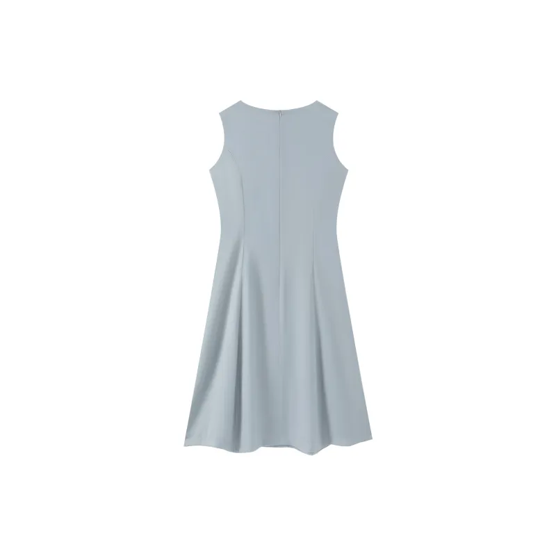 Romon Sleeveless Dresses Women's-3