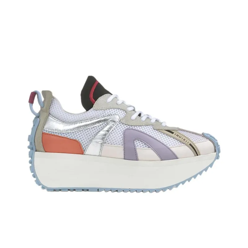 Inuikii Low Top Casual Shoes Women's Black White-1