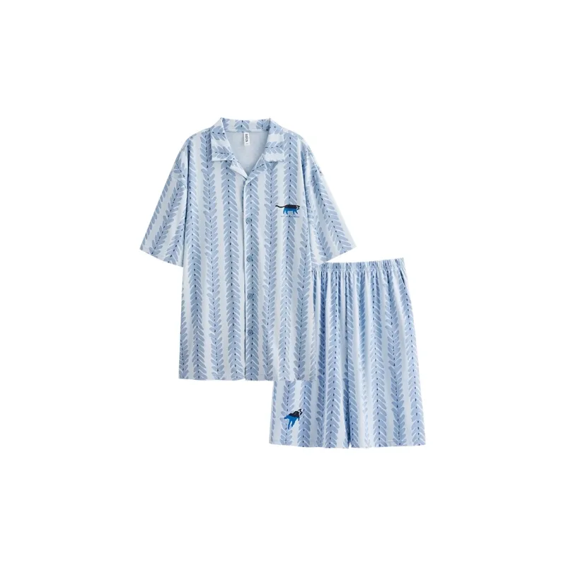 Peninsula City Pajama Set Men's Blue-0