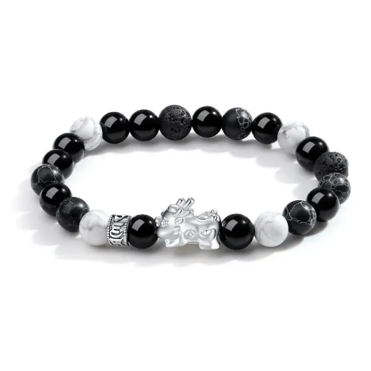 ZHONGLING Obsidian Jade Bracelets Unisex-4