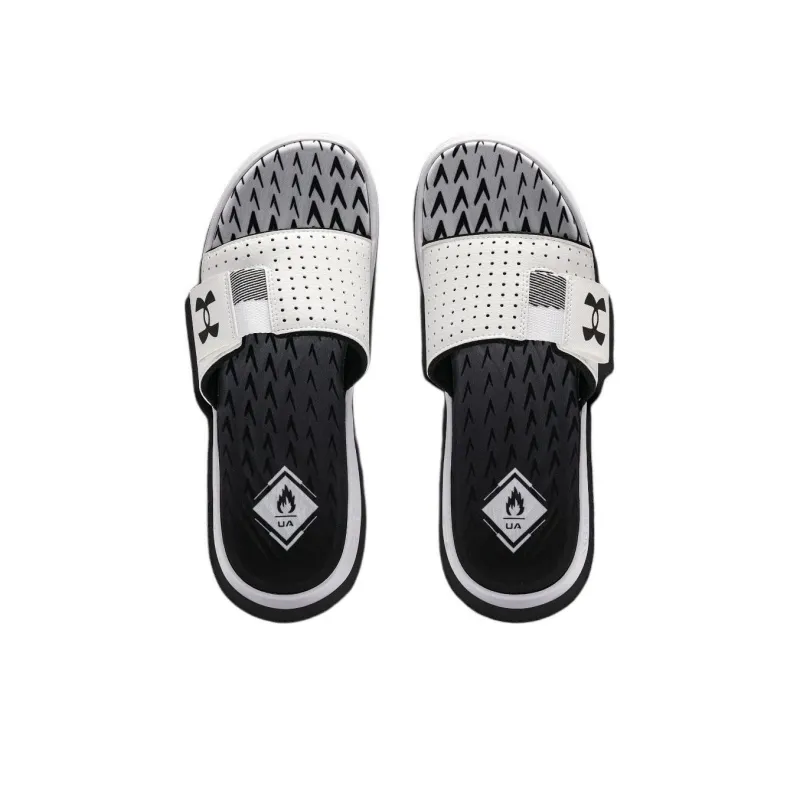 Under Armour Mercenary Slippers 'White Black'-3
