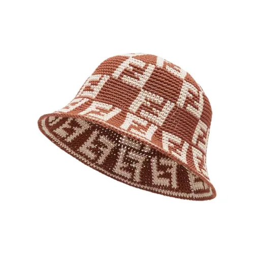 FENDI Ff Motif Crochet Cloche Hat