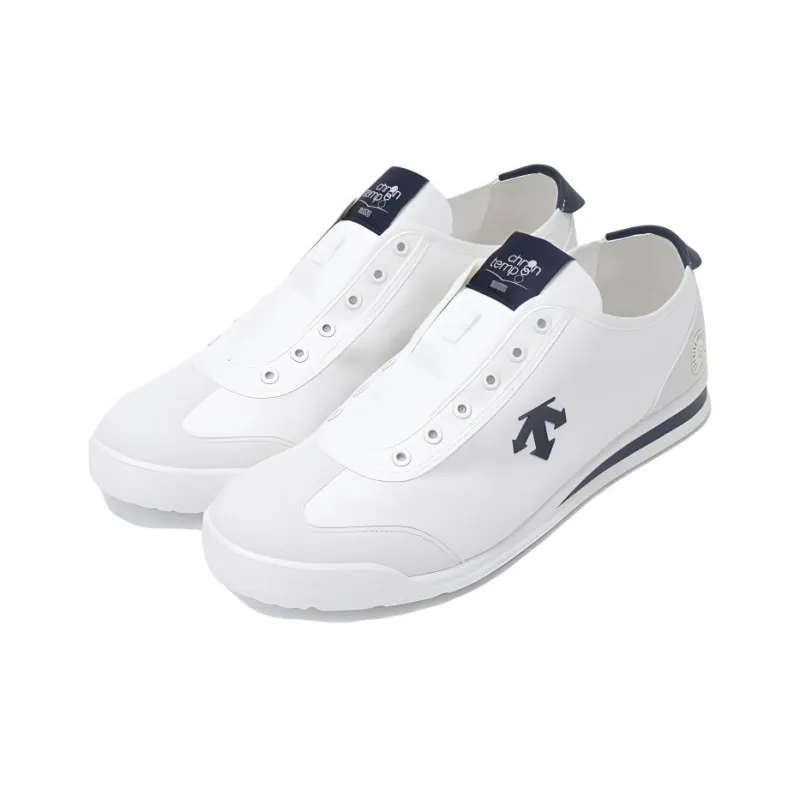 DESCENTE Cron Tempo Anti Slip Wear Resistant Low Top Casual Shoes Unisex White Blue-2