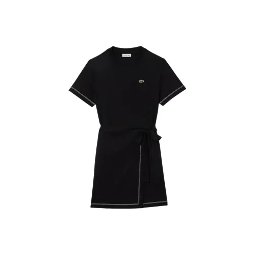 LACOSTE Short-Sleeved Dresses Women's Black