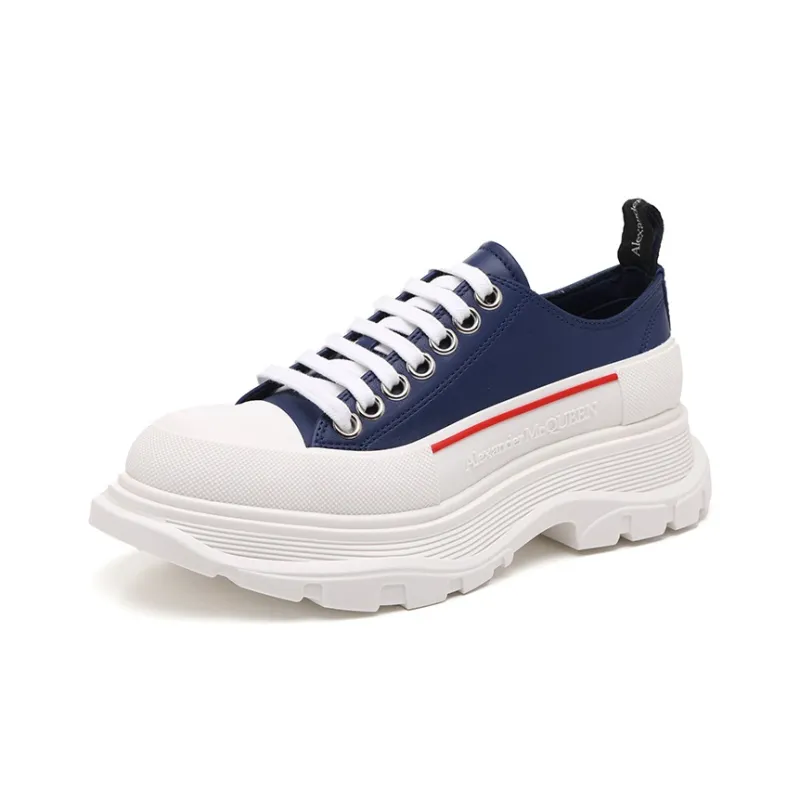 Alexander McQueen Tread Slick Sneakers 'Navy White Red' Women's-1