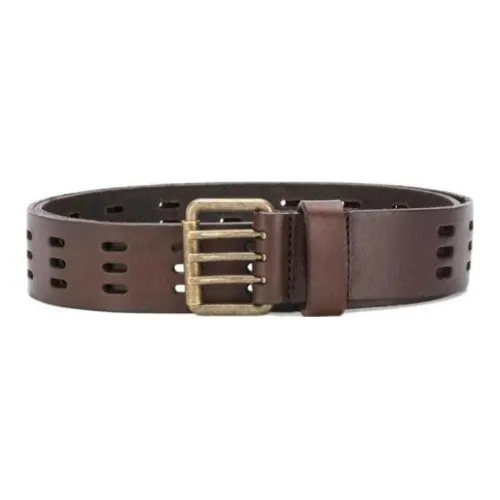 SAINT LAURENT Cut-Out Design Leather Belts Women's Umber -