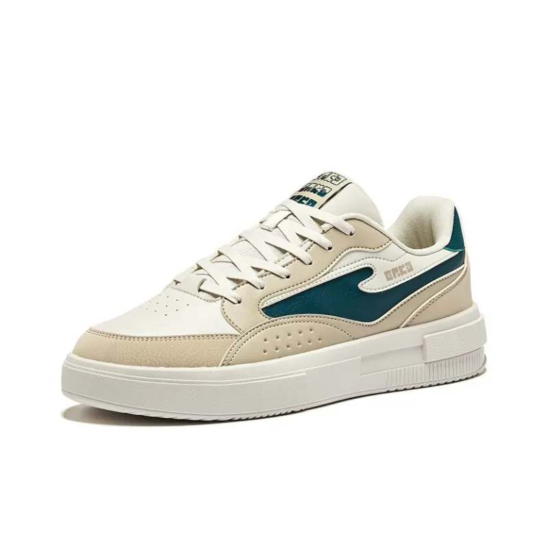 Erke Shocked Wear-Resistant Slip-Resistant Low-Top Skateboard Shoes Men's Light Linen Sage Gray-2