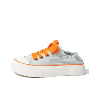 Feiyue Anti Slip Wear Resistant Low Top Platform Canvas Shoes Women's Light Green