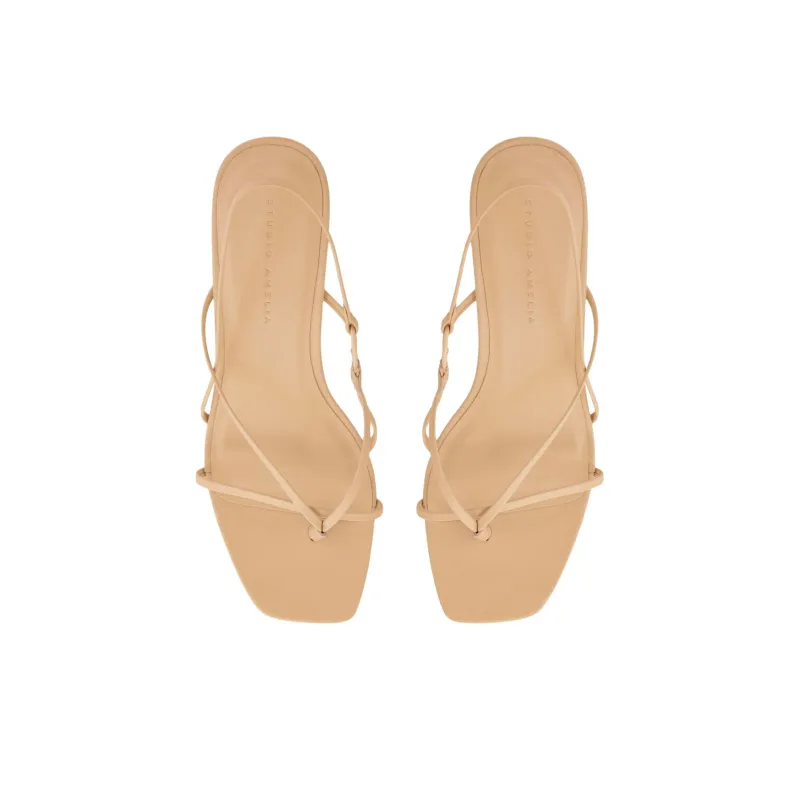 STUDIO AMELIA Strap Sandals 7.5cm Women's Light Brown-4