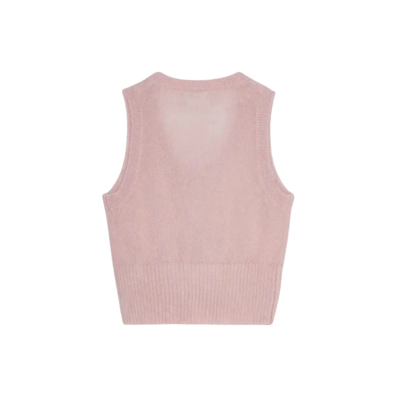 GANNI Bow Fastening Knit Vest-1