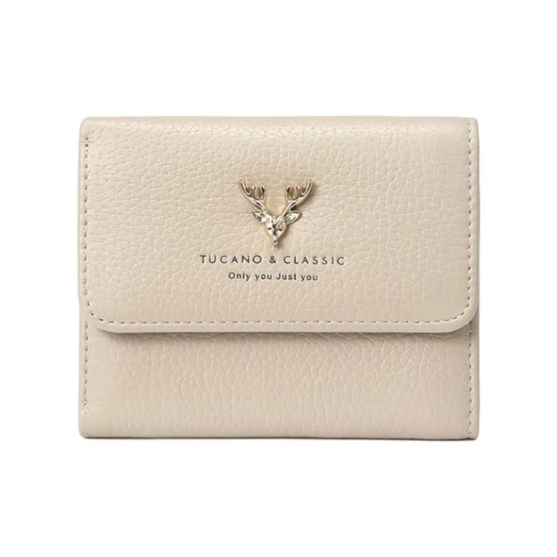 TUCANO Cow Leather Wallet Women's Black/Ecru-3