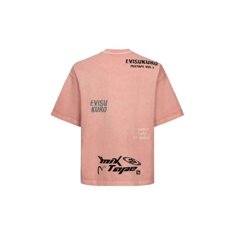 EVISU T Shirts Men Gray Pink-1