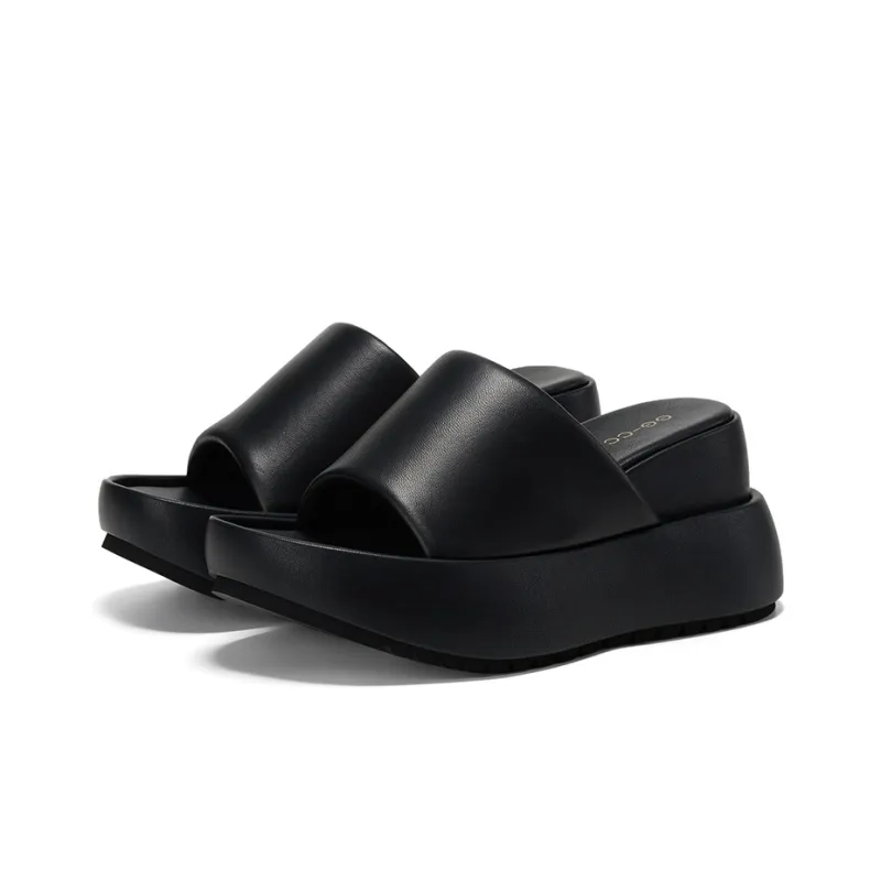 GG CC Casual Outerwear Slide Slippers Women's Black-2