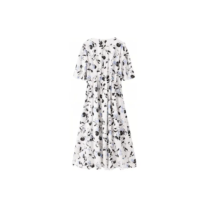 PEACEBIRD Long Sleeved Dresses Women's Multicolor Pattern-1