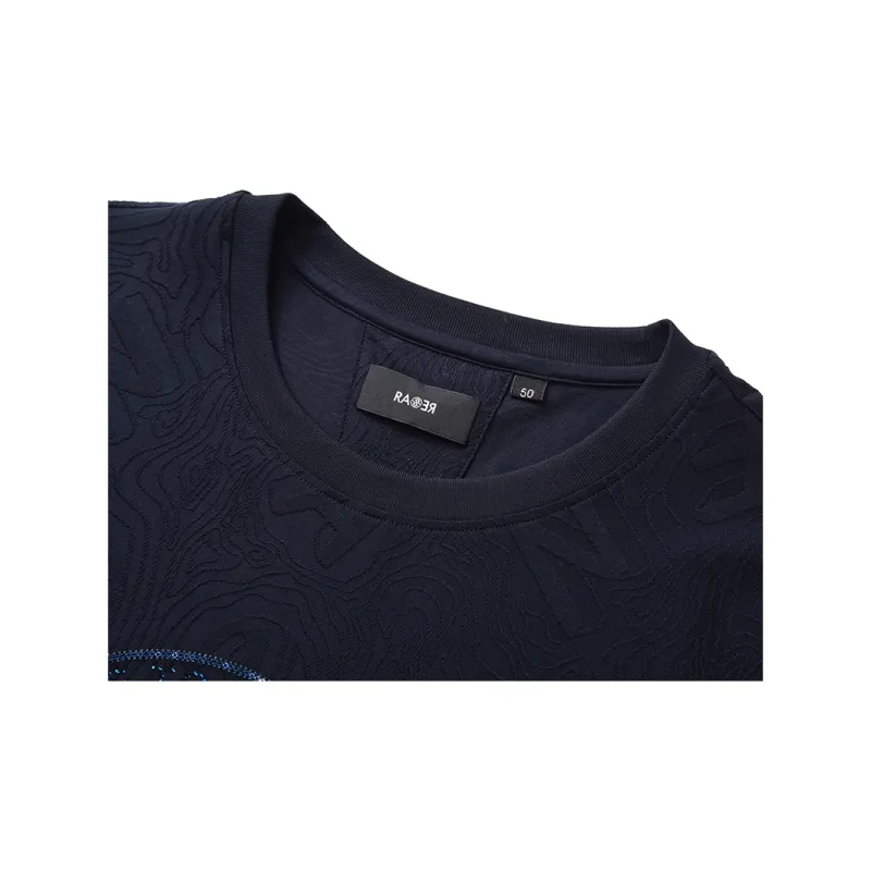 RARE Short Sleeved T Shirts Men's Navy Blue-3