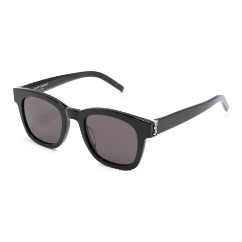 SAINT LAURENT YSL plaque Square frame Sunglasses-0