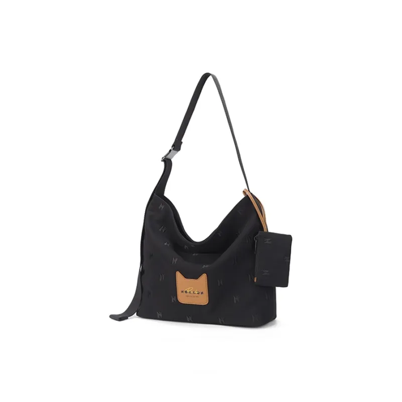 NOXXON Polyester Tote Crossbody Bag Shoulder Bag Women's Khaki/Obsidian Black-4