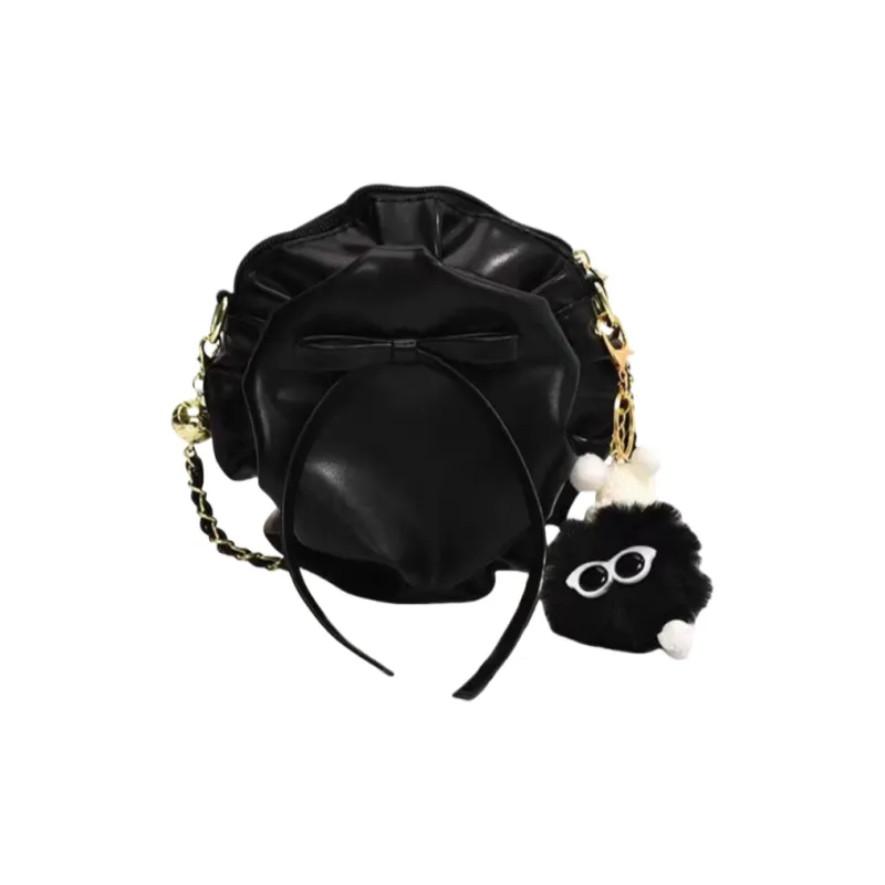 DALO PU Floral Bag, Cloud Bag, Shoulder Bag, Crossbody Bag Women's Ecru/Black/Pink/Purple-4