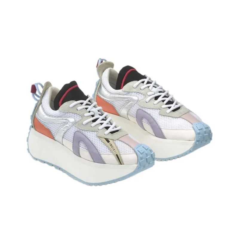 Inuikii Low Top Casual Shoes Women's Black White-2