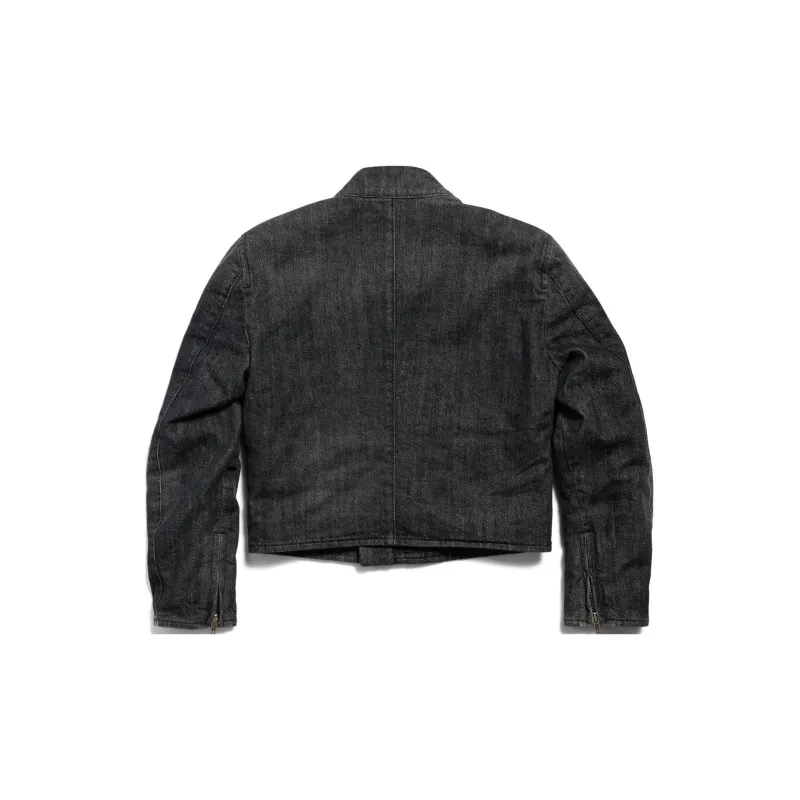 Balenciaga Shrunk Denim Racer Jacket-1
