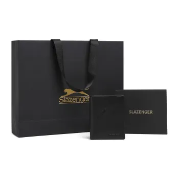 Slazenger Top Grain Cow Leather Genuine Leather Wallet Regular Men's Black