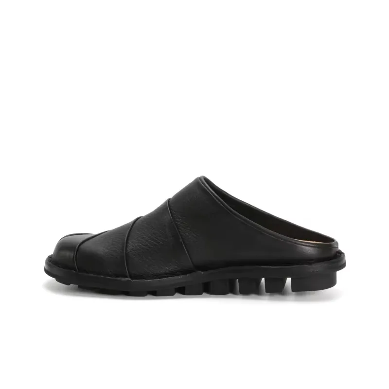 Trippen Wrap-toe Slippers Women's Black-0